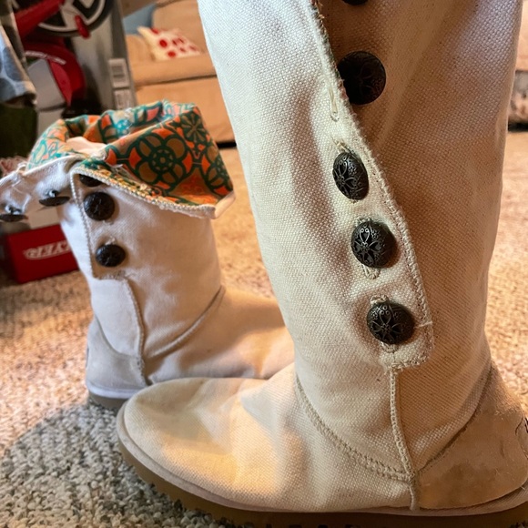 Womens UGG boots winter lined canvas outside size 7 - Picture 2 of 7